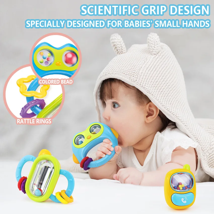 Brinquedo do bebê manhattan bola redonda de silicone macio mão garra bola chocalho infantil mastigável mordedores brinquedos para infantil 0-12 meses