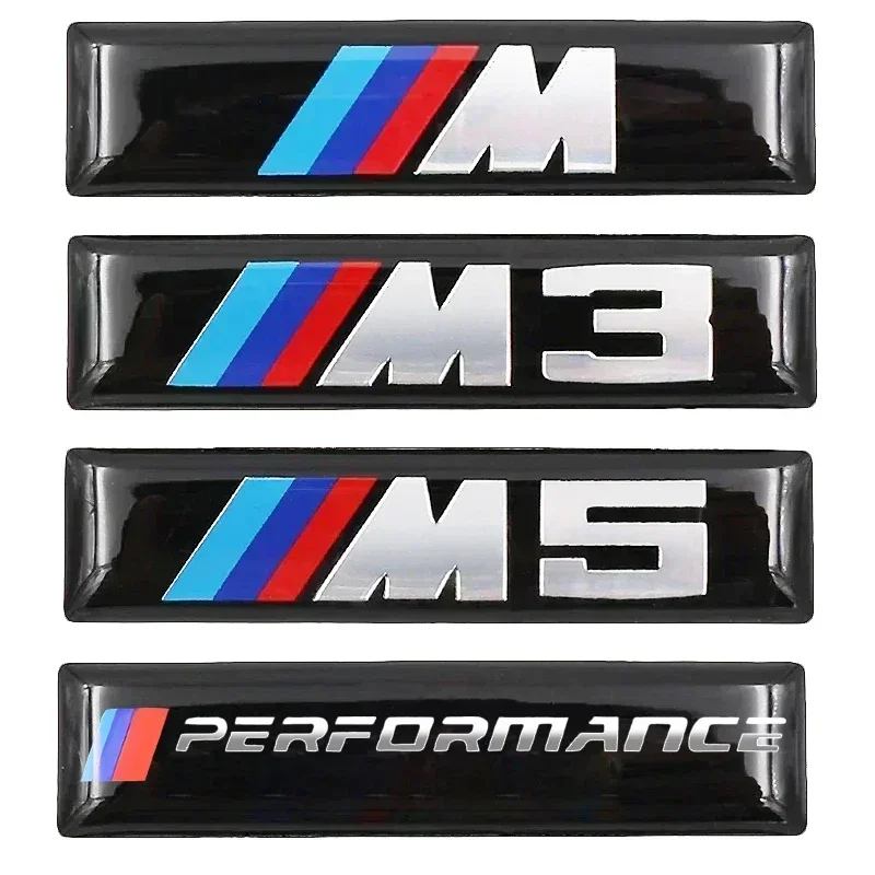 1pcs Silicone Car badge Sticker Decals For Bmw M M3 M5 Performance E36 E46 E39 E53 E90 E60 E61 E93 E87 F10 X1 X3 X5 Accessories