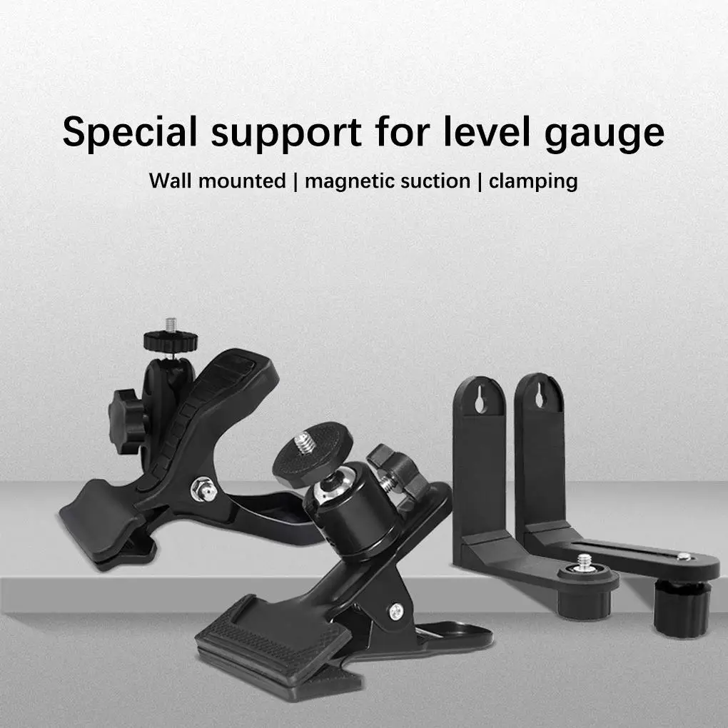 L Shape Magnetic Bracket For Laser Level Rotatable Adjustable 1/4 Thread Leveler Bracket Support Rotating Leveling Tools