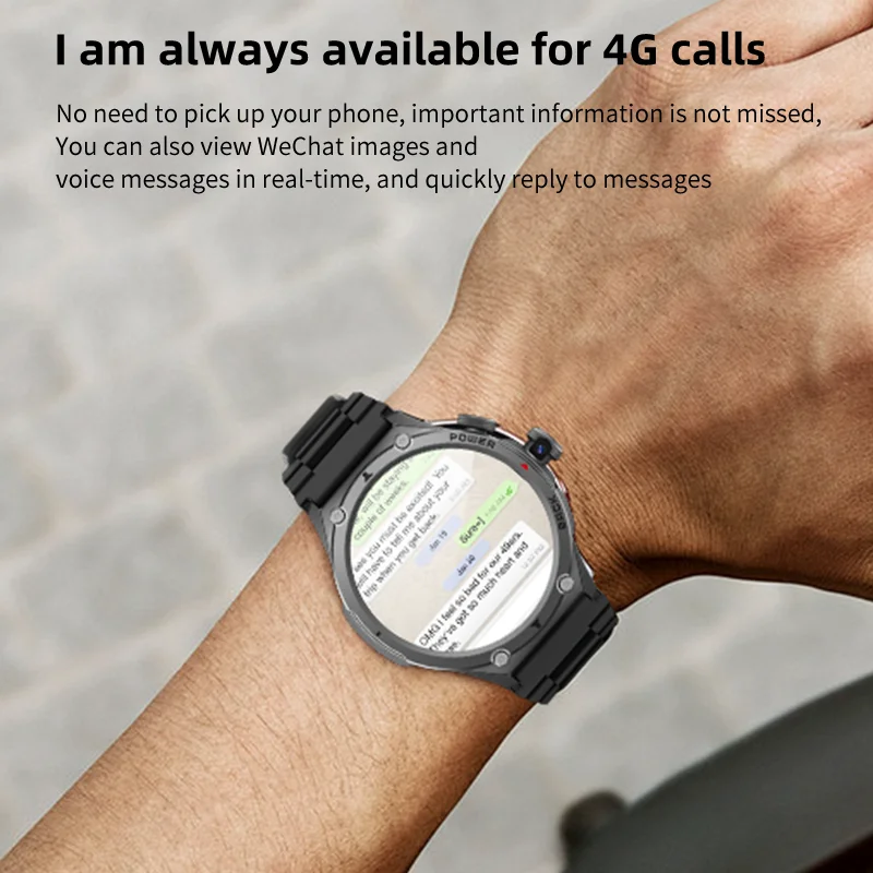 New Smart Watch 4G SIM Card Android 190°Rotating Camera Video Call Google Play GPS WIFI Large Memory APP Download Sports Men Kid