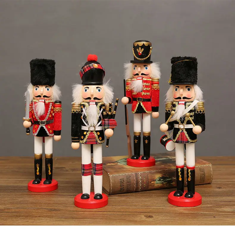 For The Nutcracker Wooden Doll Ornament Christmas Decoration Tabletop Decoration Gifts Toys Living Room Furnishings