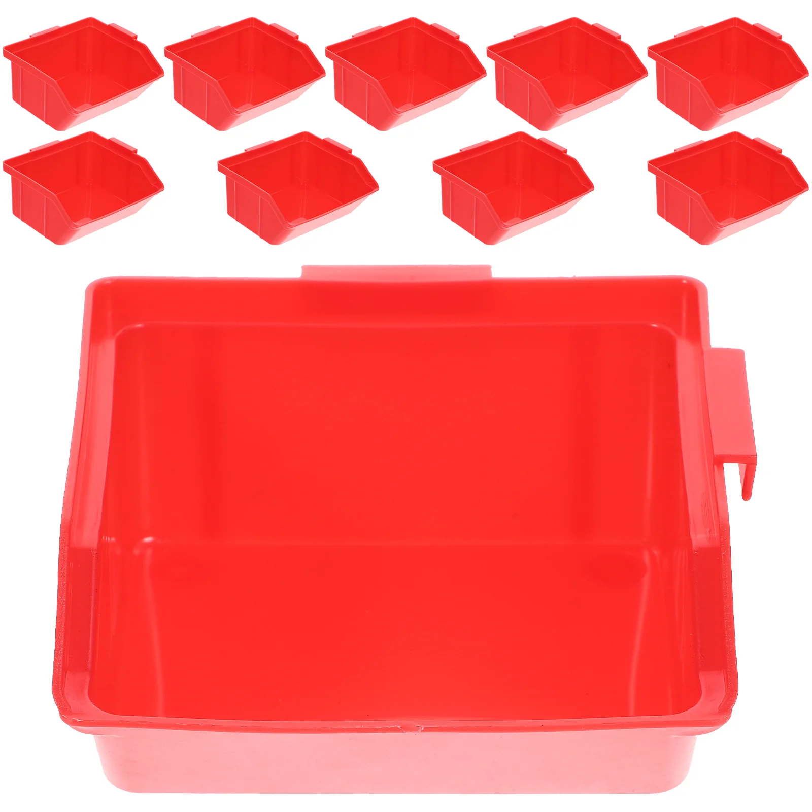 Plastic Storage Container with Compartments Clear Box for Organizing Small Items DIY Crafts Repair Kits Stackable Space