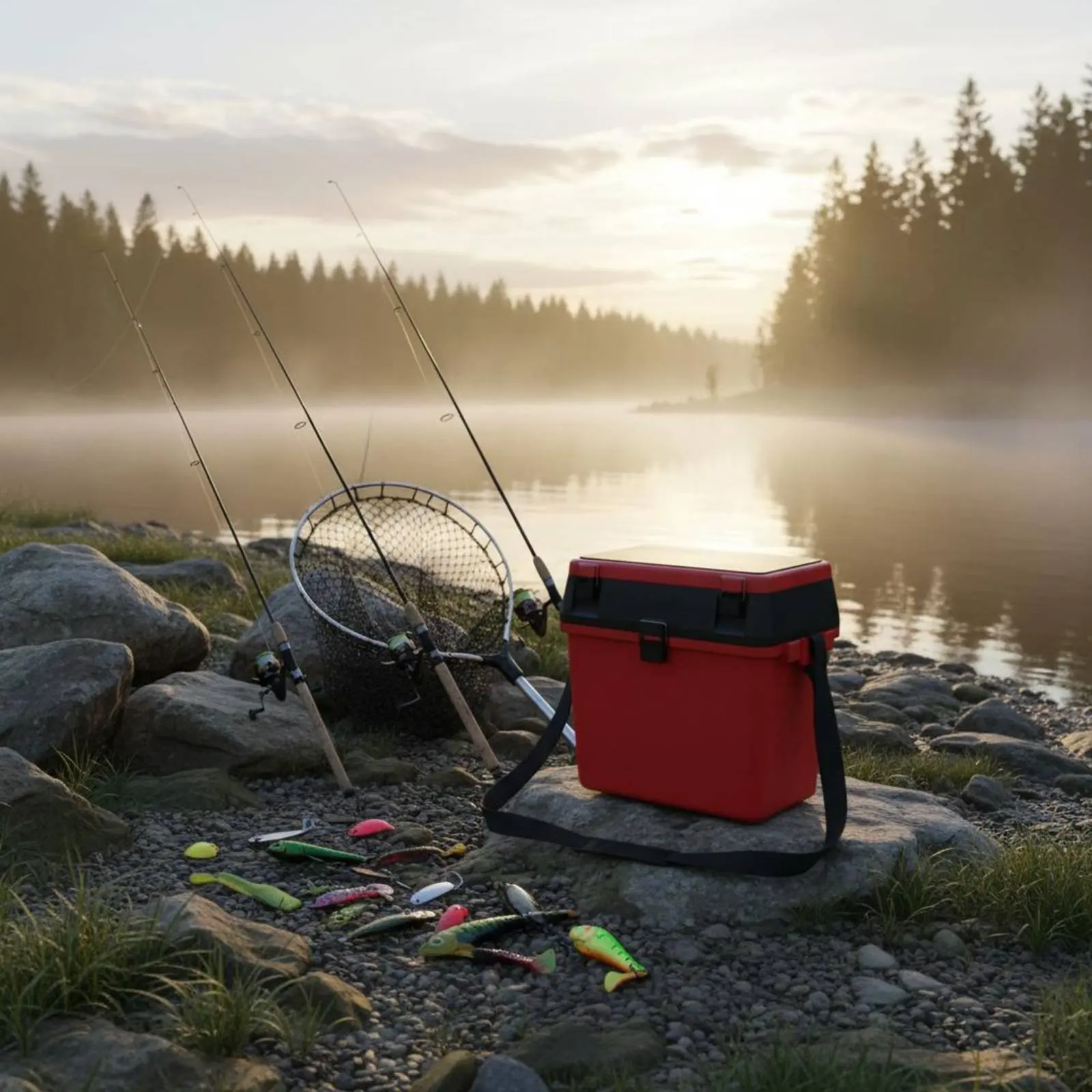 

Portable Fishing Seat Box Removable Dividers Storage Container for Anglers