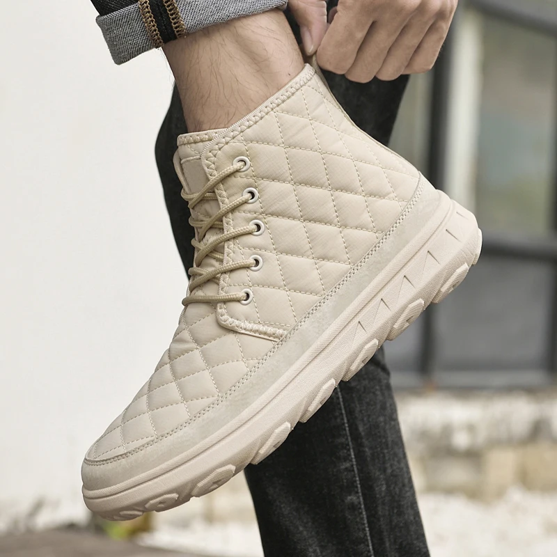 

Модные осенне-зимние новые флисовые теплые кожаные ботинки с высоким берцем, удобные мужские повседневные ботинки на плоской подошве, качественные ботинки челси