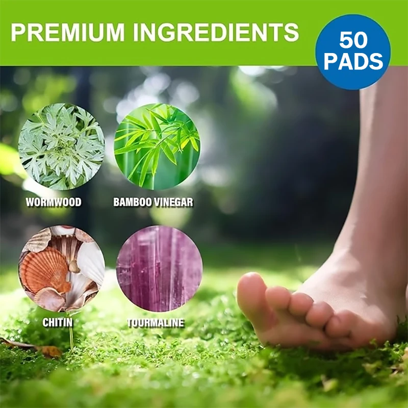 50 sztuk łatek na stopy Moxa, wkładki na stopy piołunu do pielęgnacji stóp Moxiterapia, poprawia swoje życie, łagodzi stres, głębokie oczyszczanie