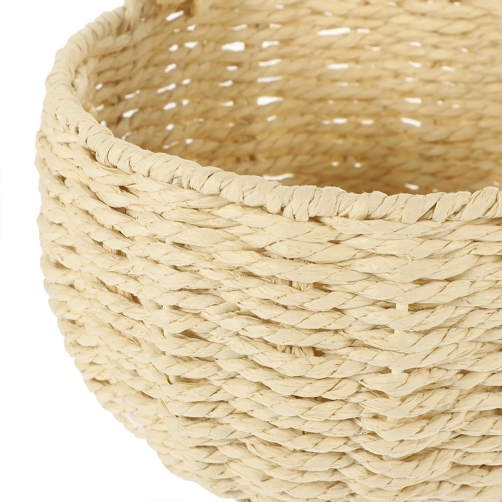 

Rabbit Ears Woven Flower Basket Storage Decor Home ganizing Egg Paper Rope H Grass Weave Basket Small Storage