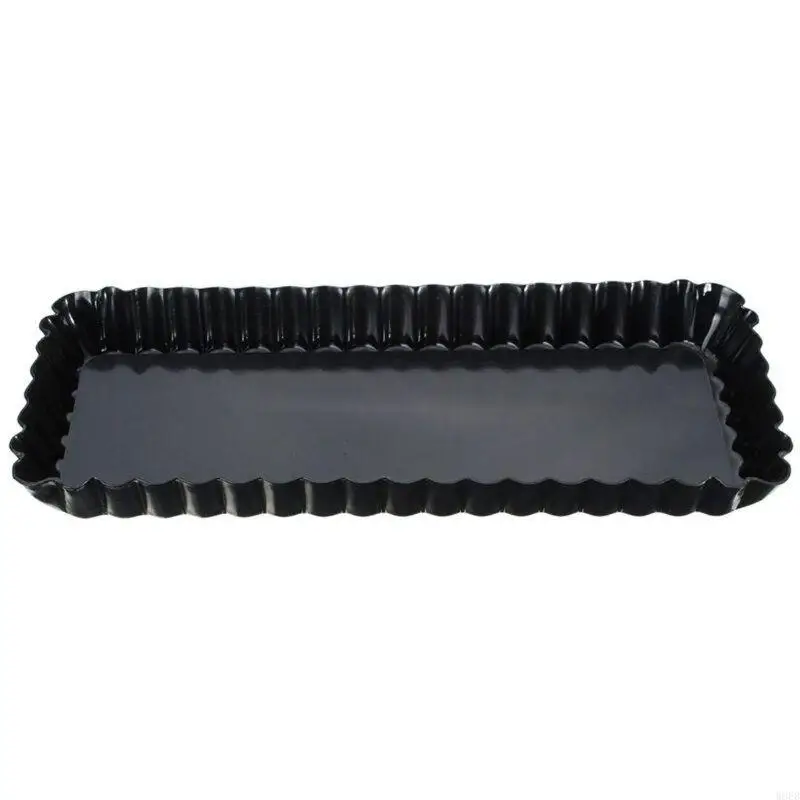 

Rectangle Fluted Pie Tart Pan Mold Baking Removable Bottom Nonstick Tool W8EB
