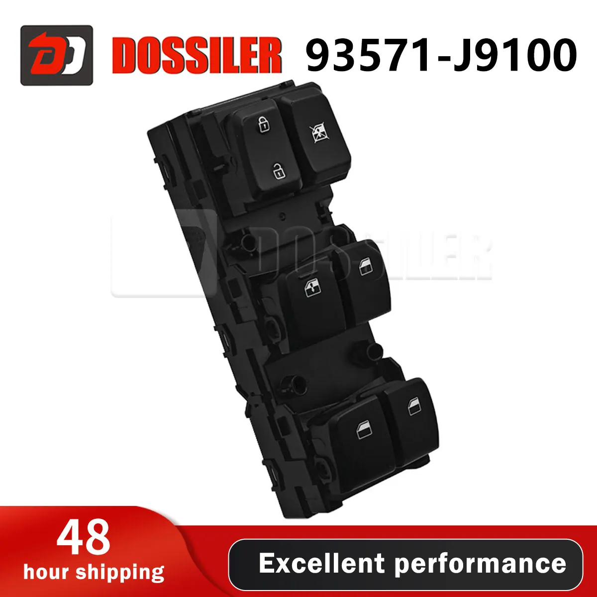 

93571-J9100 Dossiler For Hyundai Kona 2018-2022 High-End Trim AUTO Driver Side Master Electric Power Window Control Switch Left
