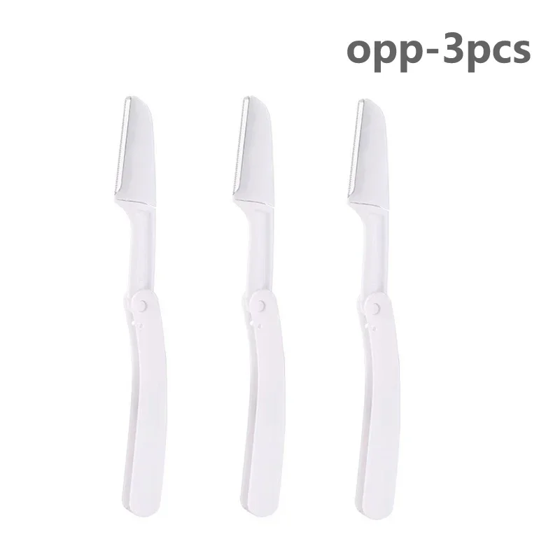 Professional Safe Folding Dermaplaning Tool for Face 3pcs Set Portable Anti-Scratch Razor Face Razor Personal Care Opp/Box