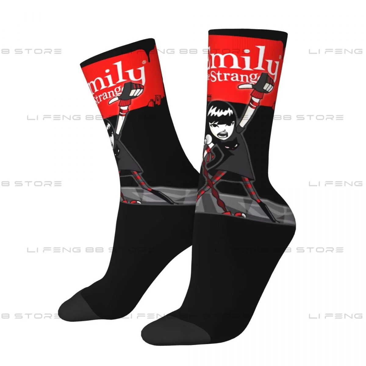 Emily The Strange Men Women Socks Cycling Novelty Spring Summer Autumn Winter Stockings Gift