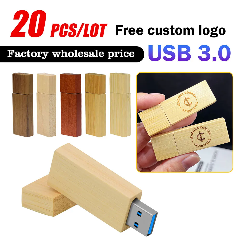 

20 шт./лот деревянный бизнес-накопитель USB из натурального дерева, поворотный флэш-накопитель 4 ГБ, 8 ГБ, 16 ГБ, 32 ГБ, 64 ГБ, флэш-накопитель, бесплатный индивидуальный логотип