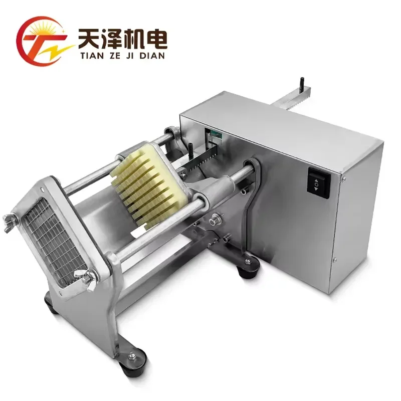 2026 Professional Factory Direct Sales Electric Potato Slicer, Stainless Steel Fresh French Fries Potato Machine