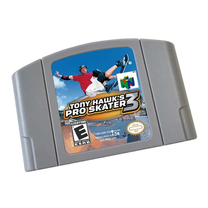 

Tony Hawk's Pro Skater 3 Hack Version 64 BIT Video Game Cartridge US Version For N64 Game Console