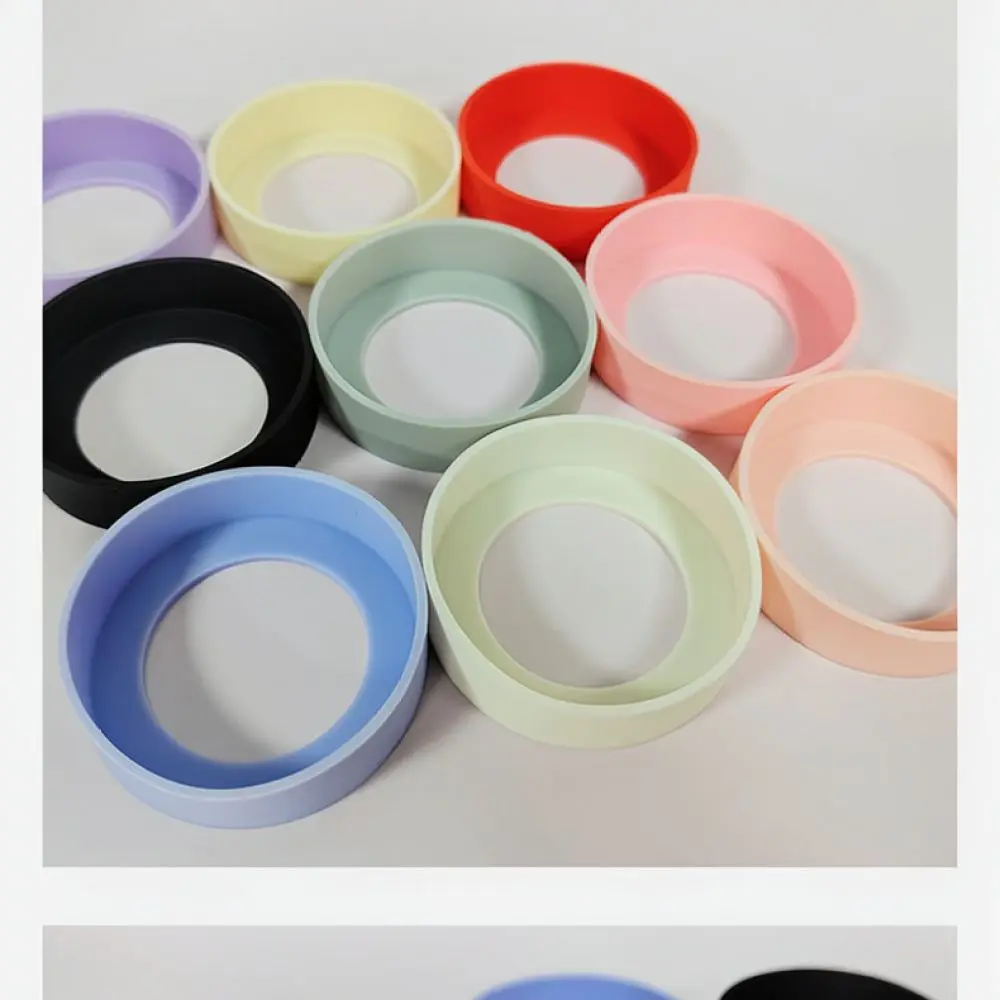 Soft Silicone Cup Bottom Guard Sleeve Anti Slip Base Protector For Glass Bottle Tumbler Scratch Resistant Mat