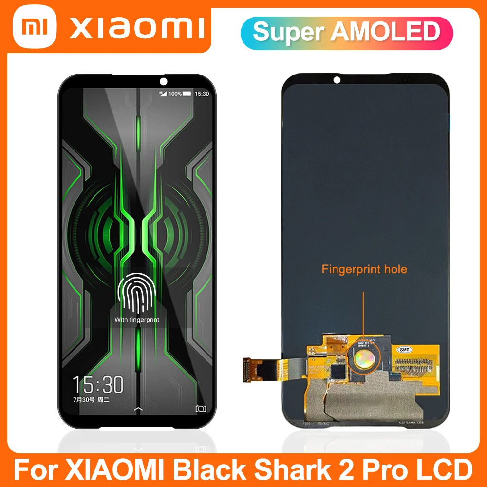 

Super Amoled Screen For Xiaomi Black Shark 2 Pro LCD Display 6.39" Touch Digitizer Assembly For BlackShark 2 SKW-H0 DLT-A0 Best