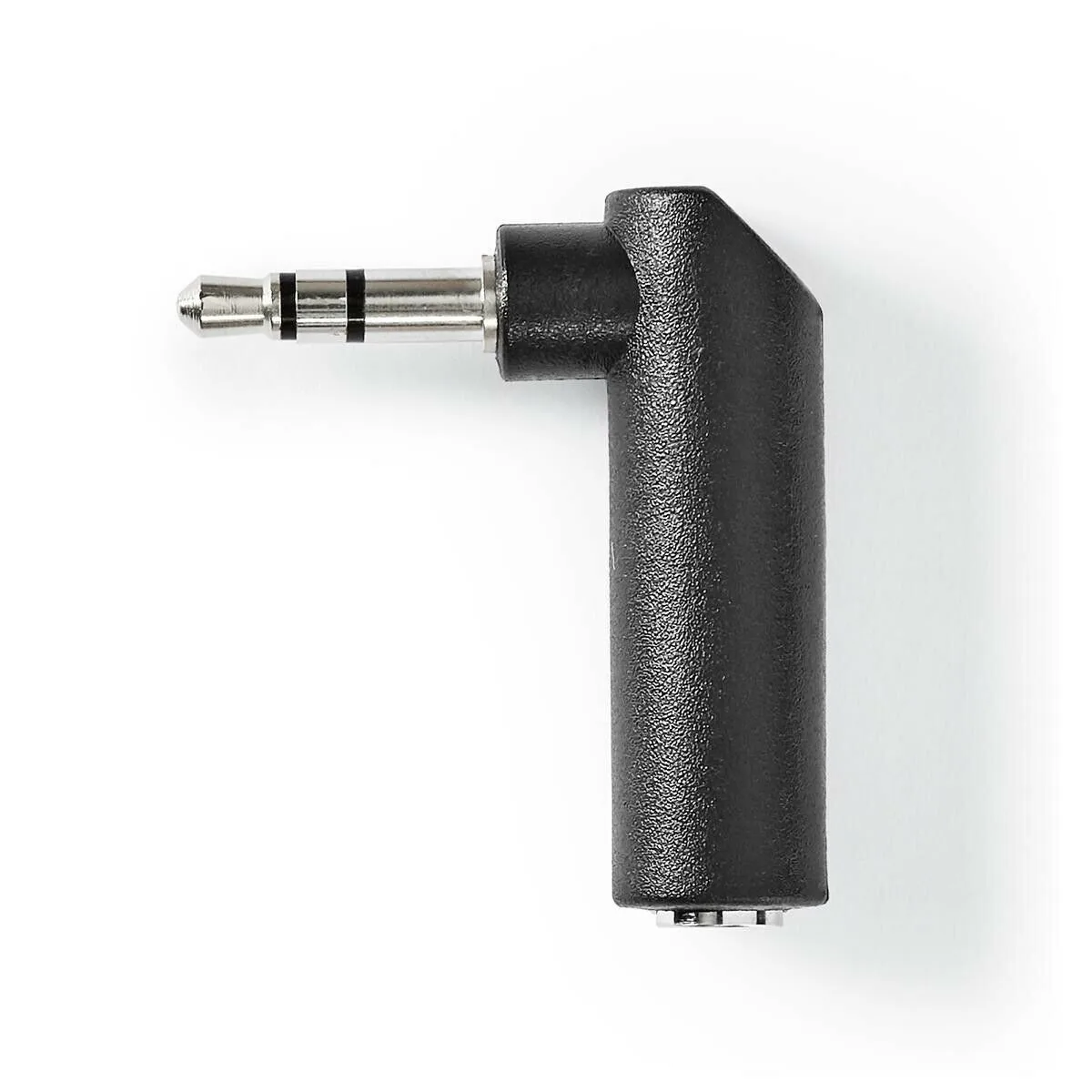 3.5mm Right Angle Audio Elbow Adapter Designed for Low Profile Installation Near Audio Jacks on Laptops and Portable Electronics