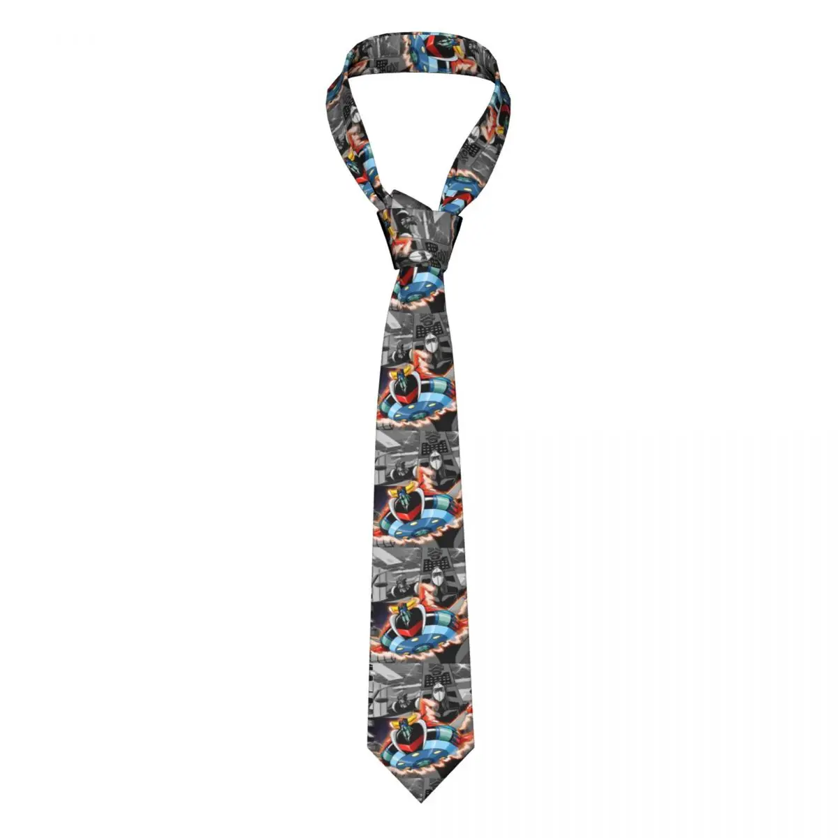 

Formal Grendizer Go Neckties for Men Customized Silk UFO Robot Goldrake Mazinger Z Business Ties