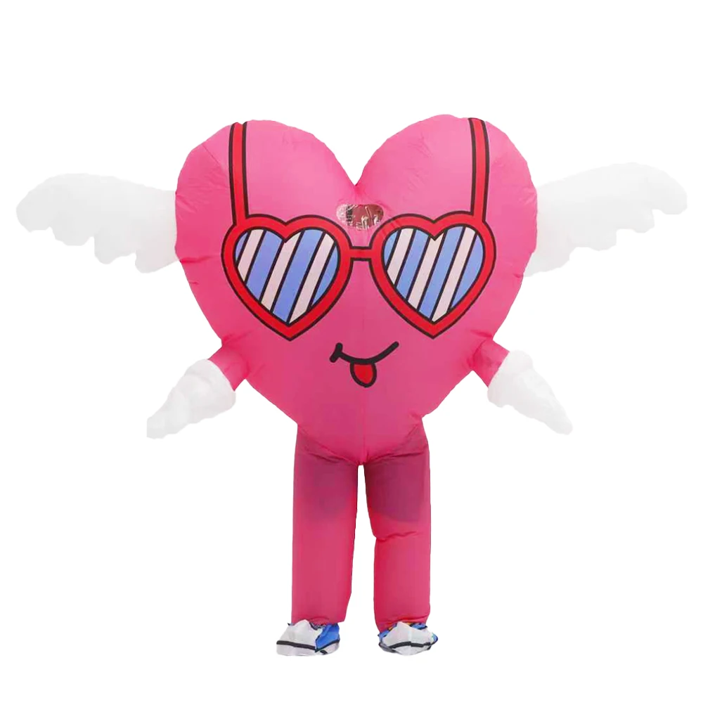 Mother\'s Day Wedding Birthday Party Supply Happy Red Love Inflatable Clothing Adult Role Playing Dress Set