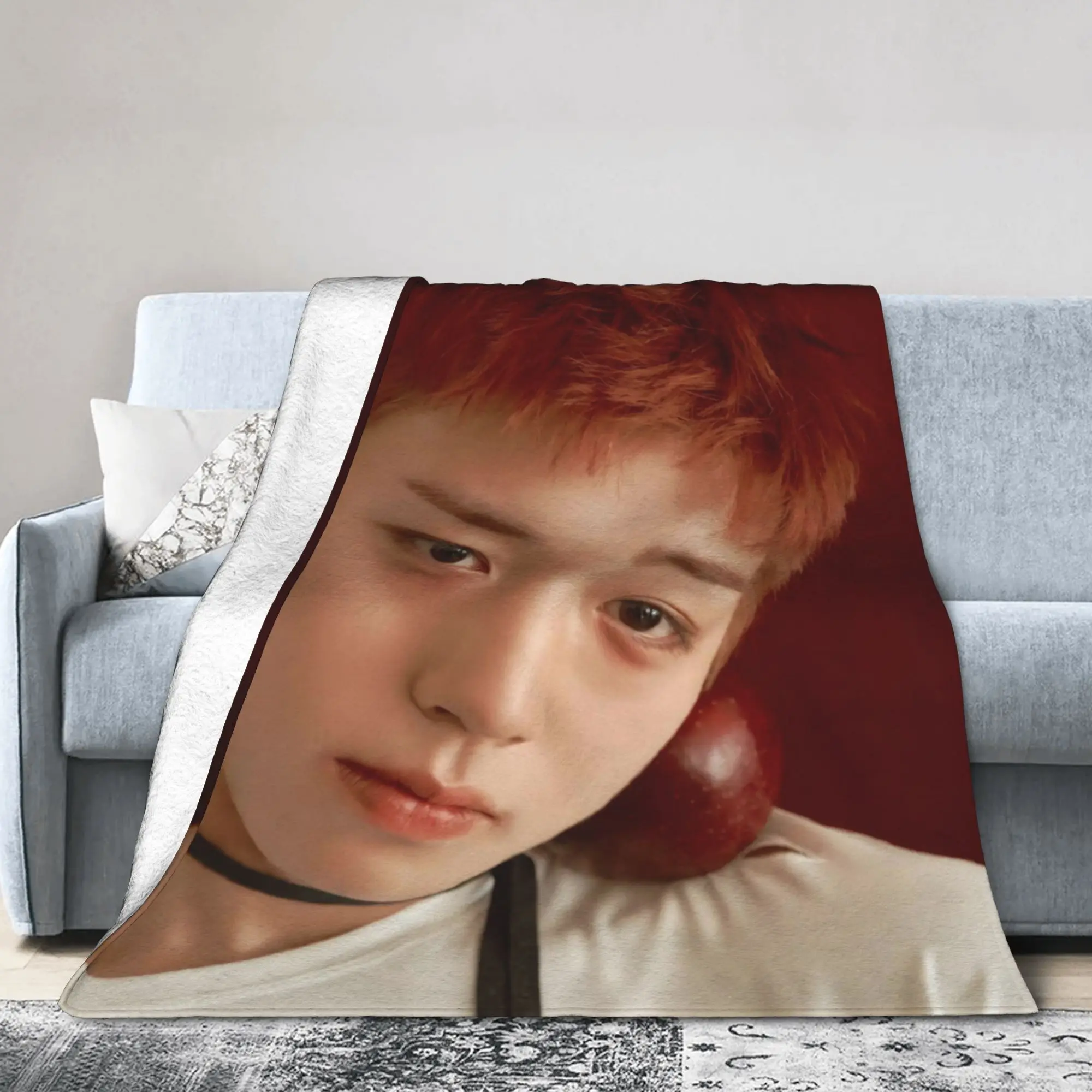 P-Park Ji-hoons Actors  Plush Blankets Funny Throw Blankets for  Sofa Bedding Lounge 150*125cm Quilt,
