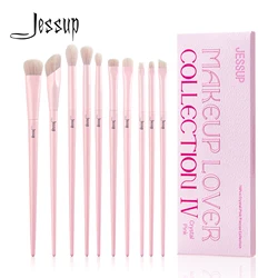 Jessup Eyeshadow Brush Set Pink Eye Makeup Brushes Concealer Brush Premium Vegan Eyeshadow liner Blending Brush for Makeup, T496