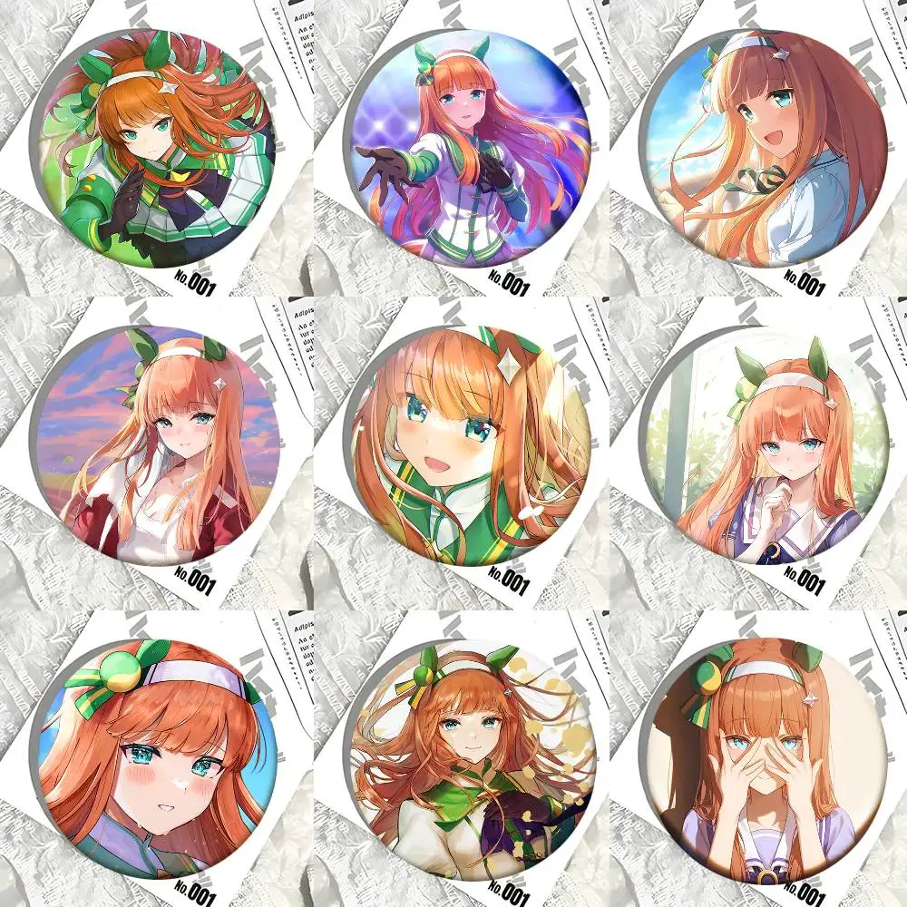 Anime Uma Silence Suzuka Round Badges Can Be Used To Decorate Clothes And Backpack Pins
