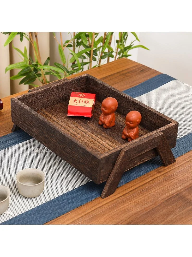 Caja de Almacenamiento de Cosméticos y Productos para el Cuidado de la Piel de Madera, Organizador de Escritorio, Bandeja de Madera Natural para Artículos Diversos, Esencial para el Dormitorio