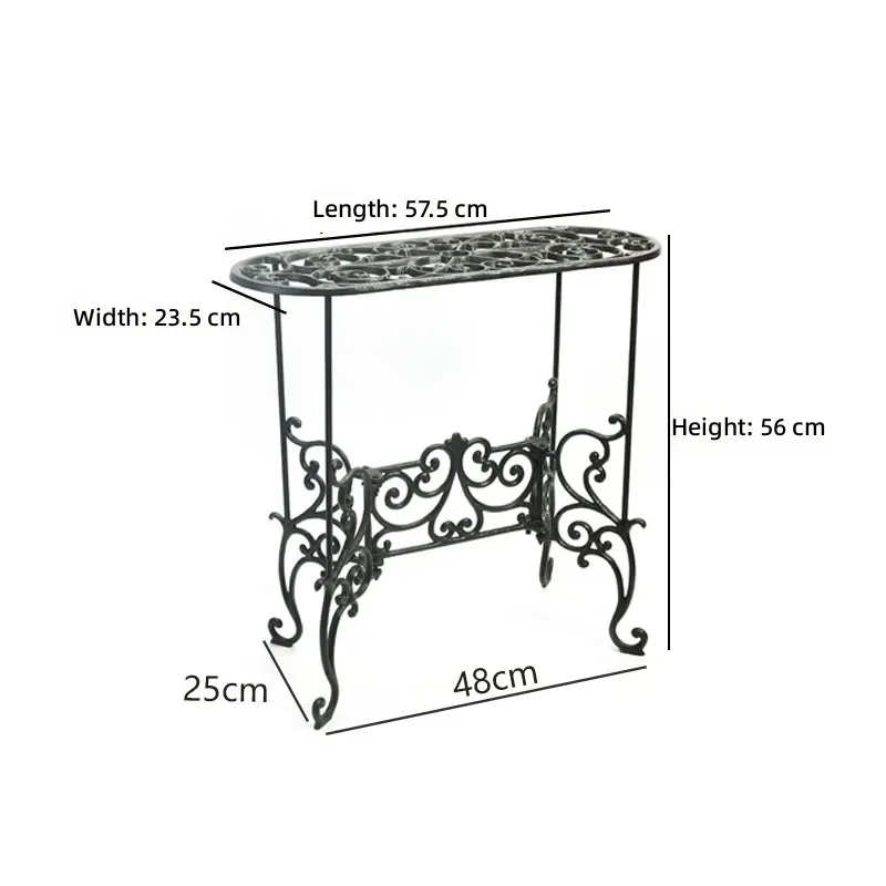 for European Style Iron Flower Meat Rack Multi Storey Floor Type for Indoor Outdoor Courtyard Balcony Living Room Stylish Pot