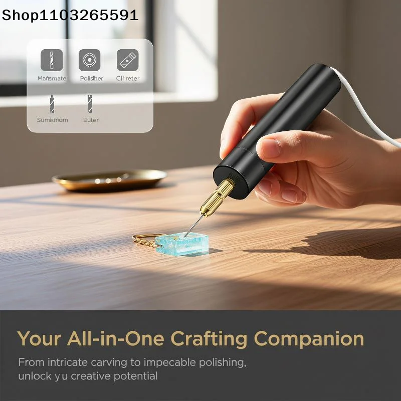 For DIY Craft Jewelry Resin Drilling USB Powered Mini Portable Electric Drill With 3 Drill Bits Stable Performance