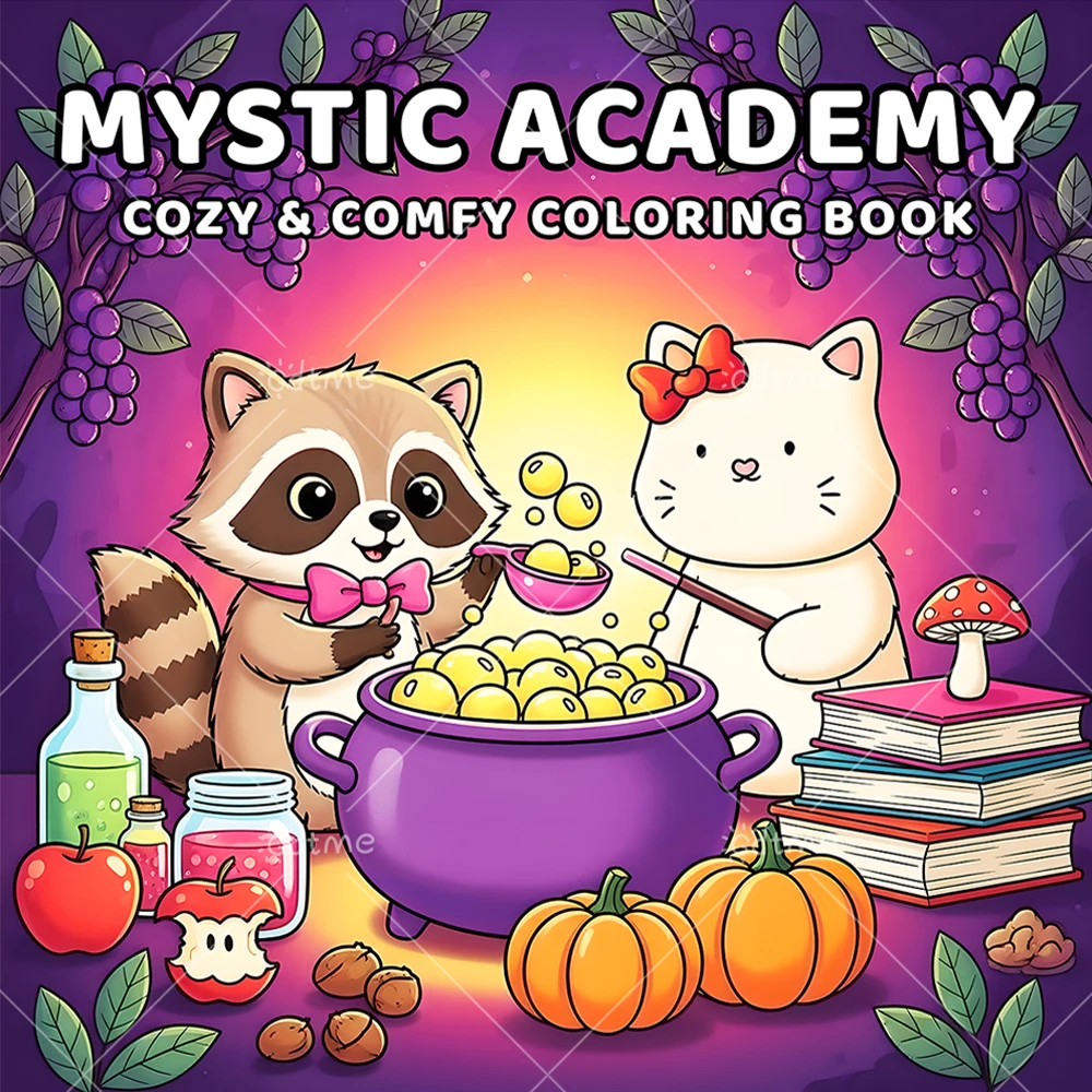 MYSTIC ACADEMY Bold-easy Patterns Coloring Book for Adults Cute Drawing Book Perfect Gift for Party and Birthday ﻿