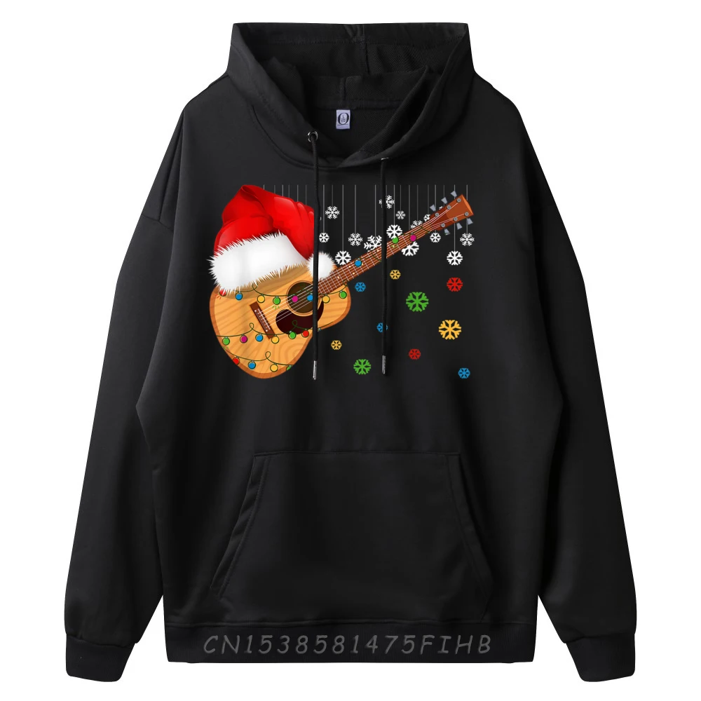 Guitar Santa Hat Christmas Musicians Guitars Christian Hoodie Men Couples Limited Time Special Sale National Flag Day