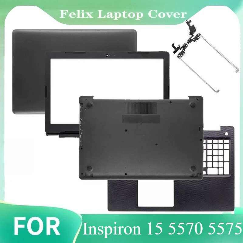 

For Inspiron 15 5570 5575 New Laptop LCD Back Cover/Front Bezel/Palmrest/Hinges/Bottom Case black 01JPXK