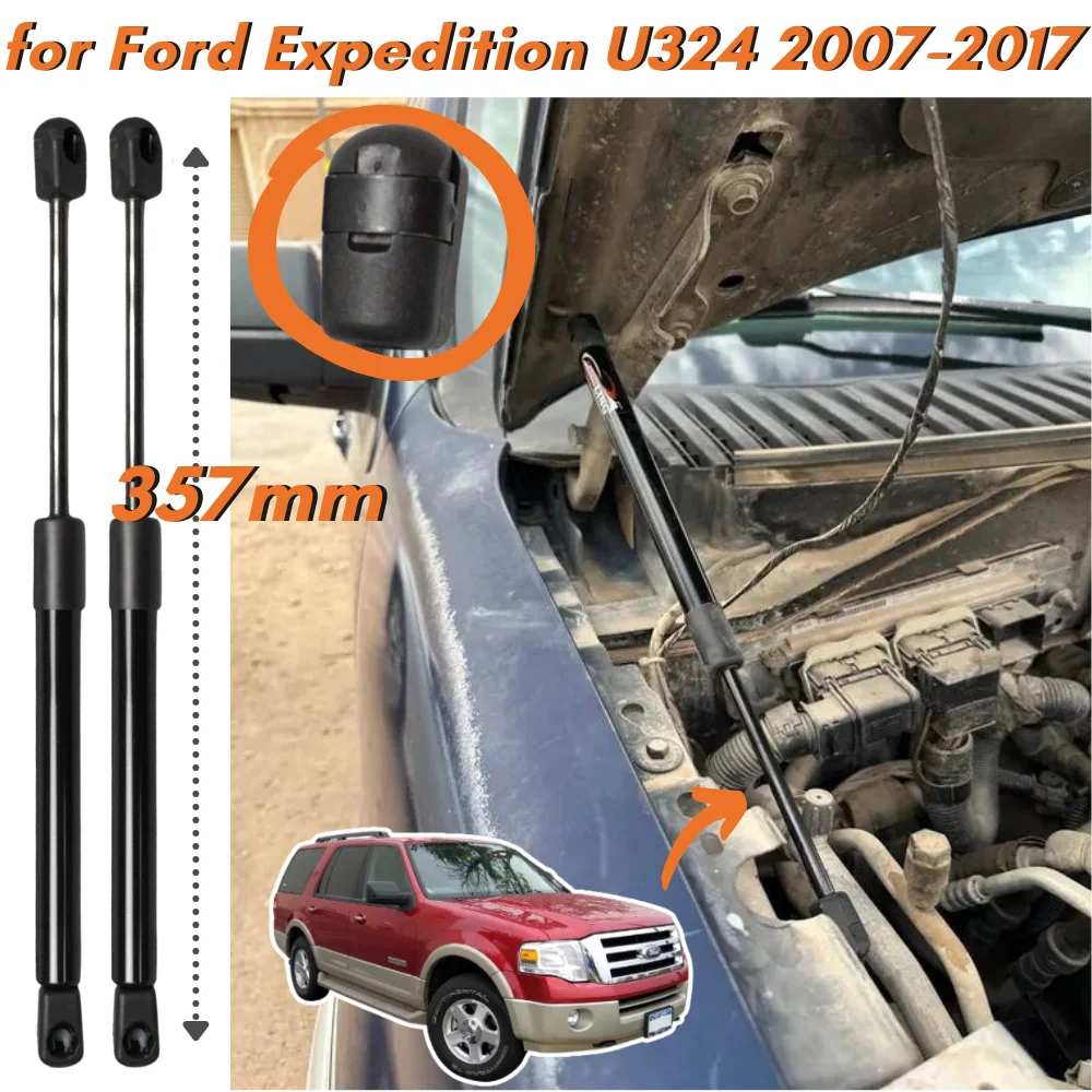 Suportes para capô para Ford Expedition, molas a gás, capô dianteiro, amortecedores, Qty 2, U324, 2007-2017, 9L1Z16C826A