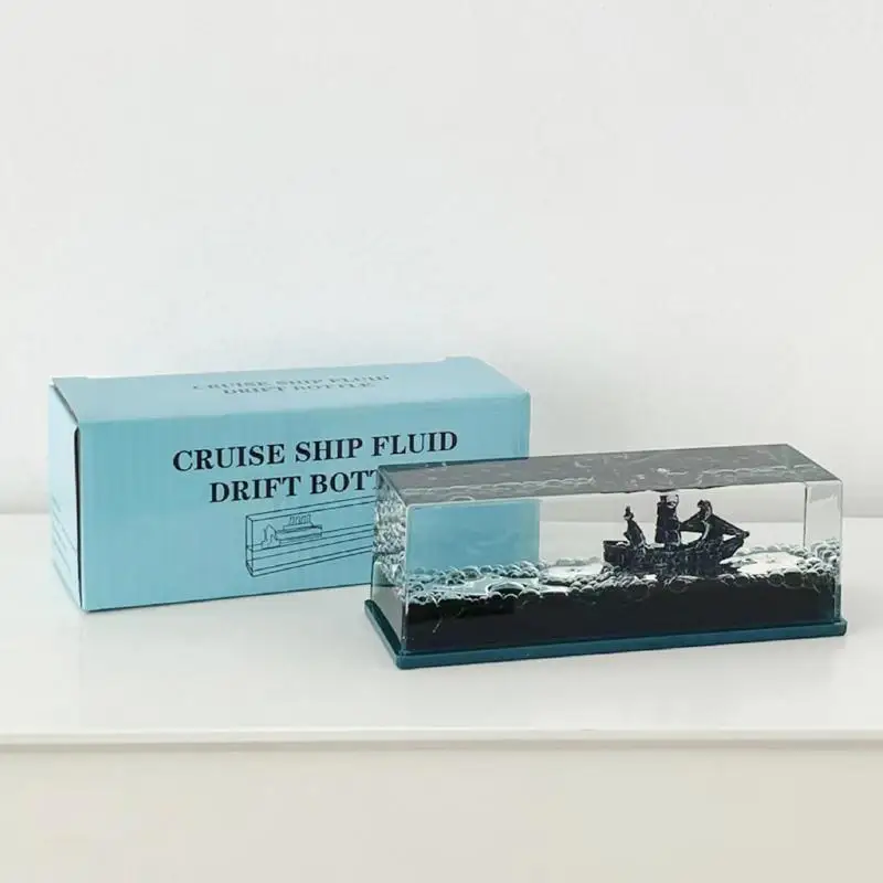 The Black Pearl Cruise Ship Liquid Bottle Floating Table Decompressions Toys Boutique Gifts Home Decoration Office Decorations