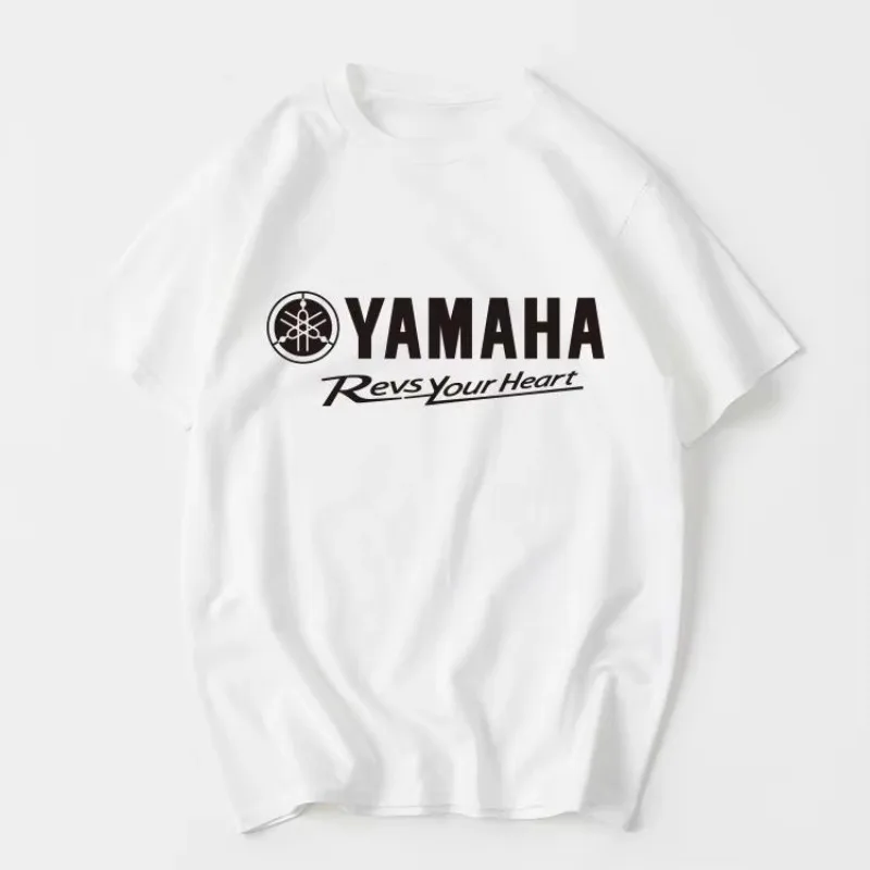 

Summer New YAMAHA Motorcycle Letter Printed T-shirt Motorcycle Modification Men's and Women's Plus Size Loose Casual Riding Top