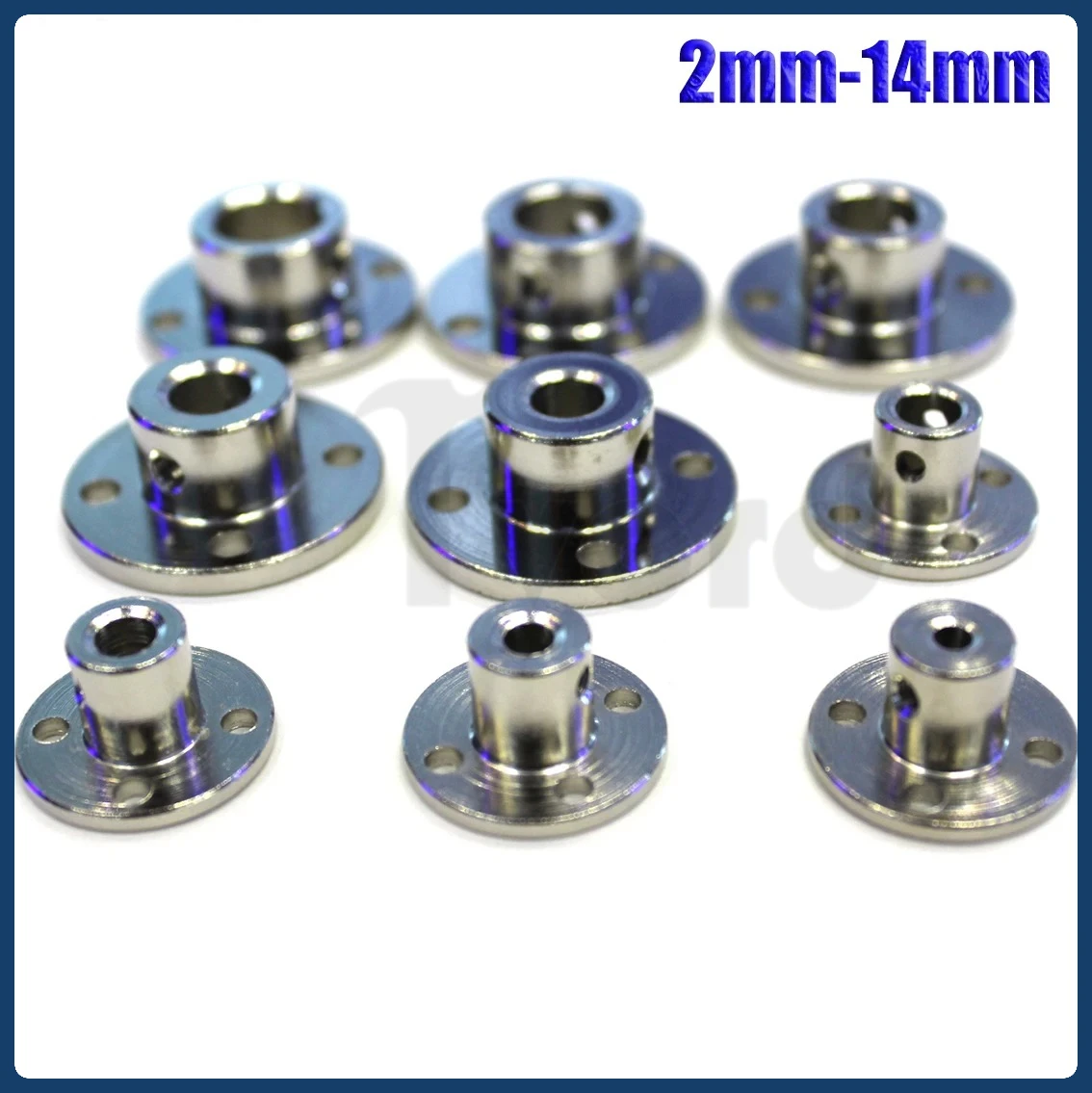 1-2Pcs Rigid Flange Coupling Motor Guide Shaft Coupler Motor Connector 2mm 3mm 4mm 5mm 6mm 7mm 8mm 10mm 11mm 12mm14mm