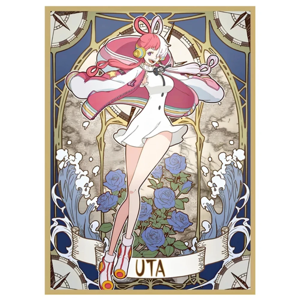 60Pcs/set 66X91Mm Diy Self Made One Piece Nami Yamato Card Sleeves Color Flash Hancock Robin Card Protective Cover Gift Toy