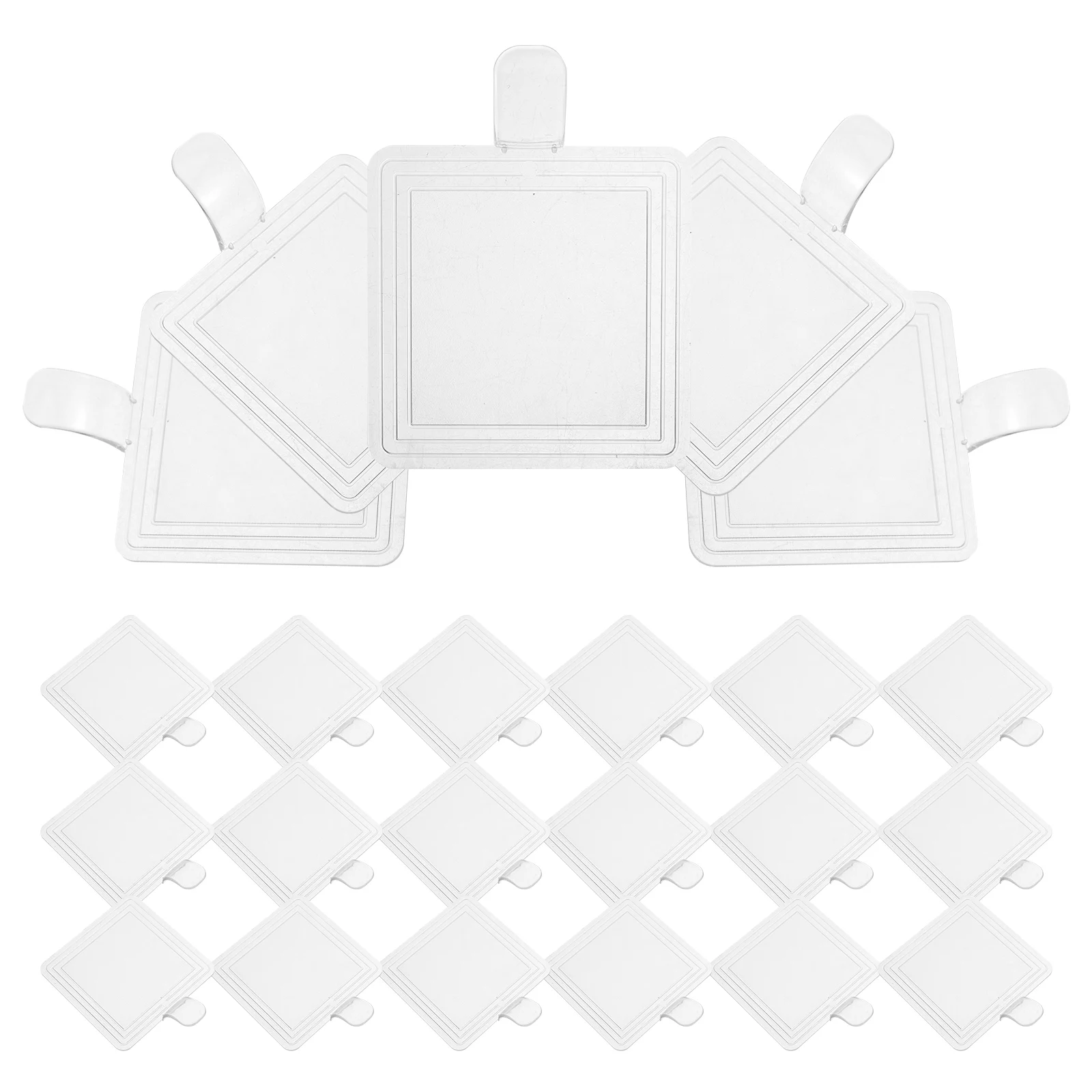 

100pcs Board Base Reusable Thickened Plastic Serving Tray For Wedding Birthday Party Baking Display Storage Dessert Cake Plates