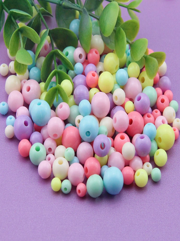 30 Gram 0.6-1.4cm Mieszane Kolory Macaron Akrylowe Okrągłe Koraliki Do Wyrobu Biżuterii Bransoletek Naszyjników DIY Zabawki Dla Dzieci Materiały Do Rękodzieła — zdjęcie 2
