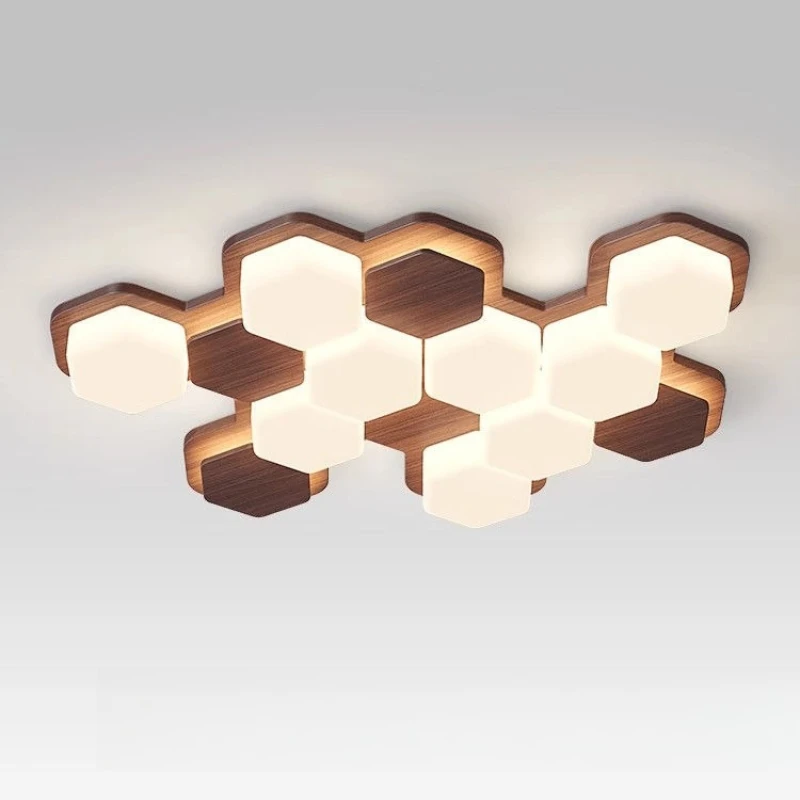 

Living room ceiling light medieval wabi-sabi wind creative geometric bedroom light new Chinese style