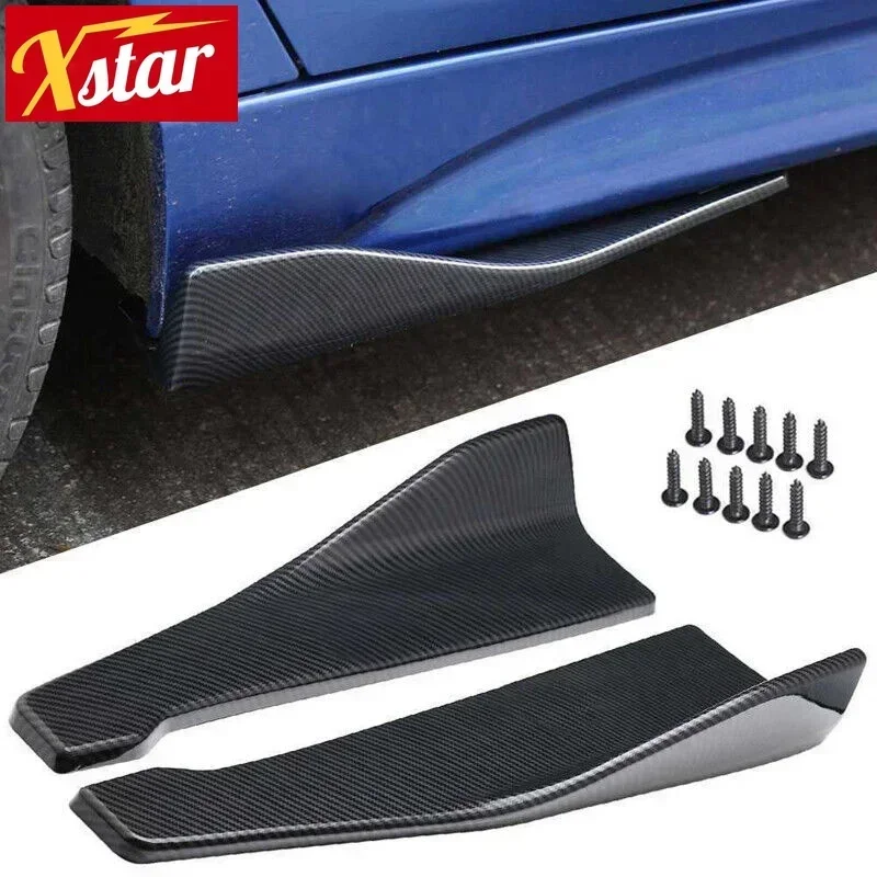 2PCS Universal Car Rear Bumper Lip Trim Protector Car Side Skirt Cover Car Corner Bumper Guards with Screws