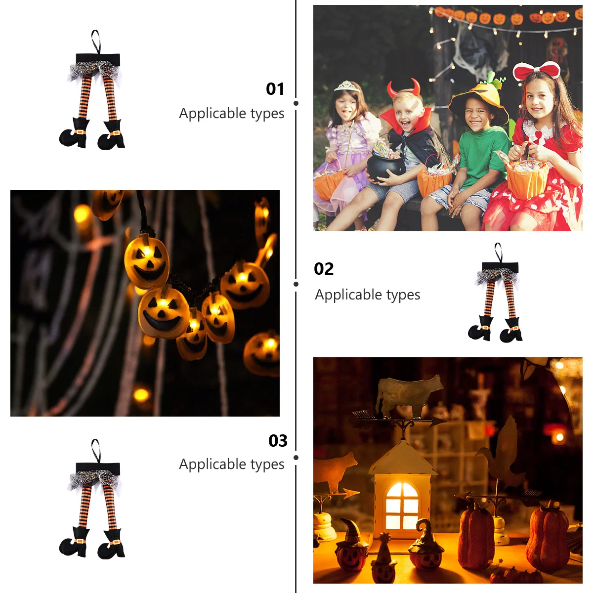 ديكور معلق بأرجل الساحرة، قلادة حفلة الهالوين لملهى ليلي بار المنزل المسكون، زينة باب نافذة السقف المخيف، #1