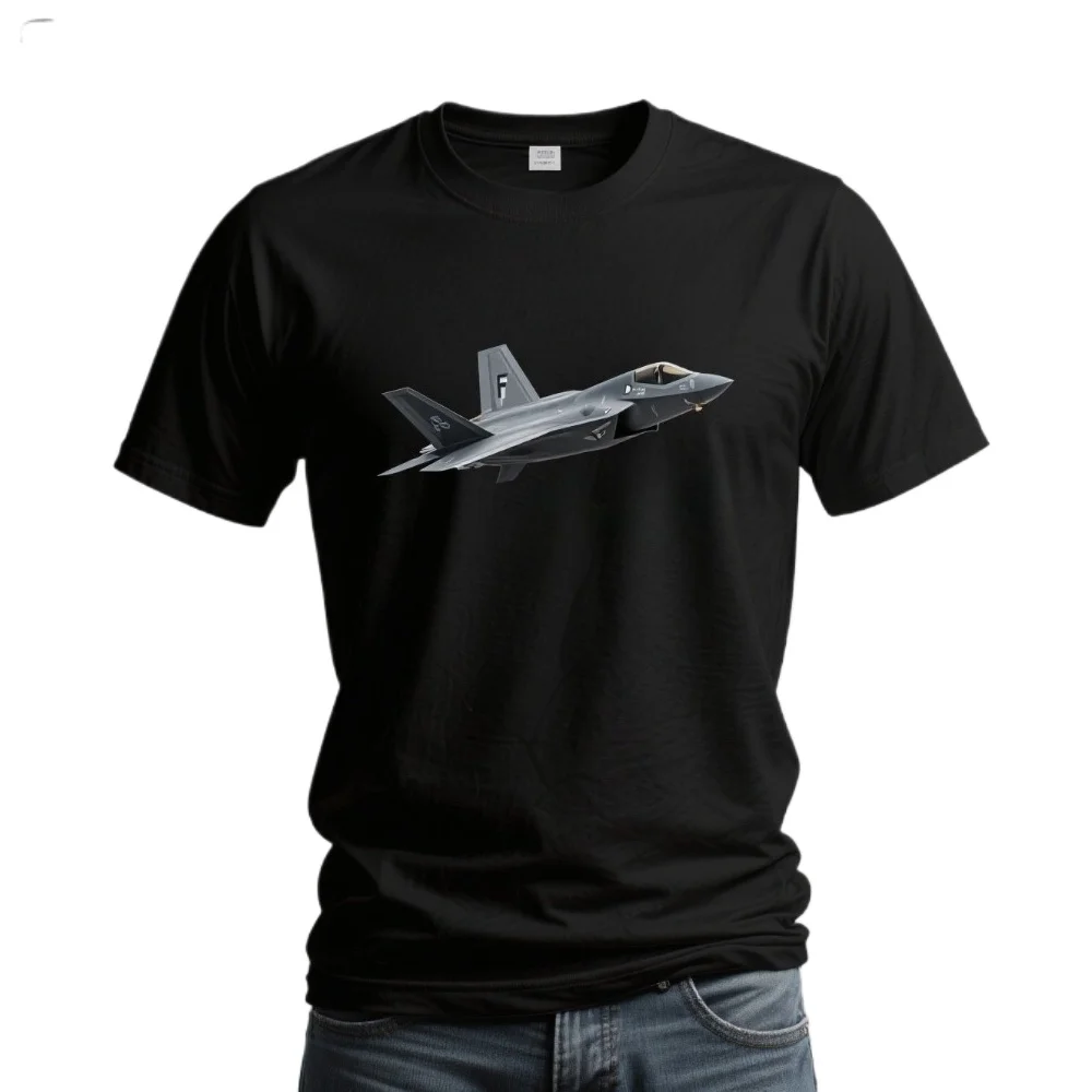 

F-35 Lightning II 5th Gen Stealth Jet Fighter Men T-Shirt Short Sleeve Casual 100% Cotton O-Neck Summer TShirt