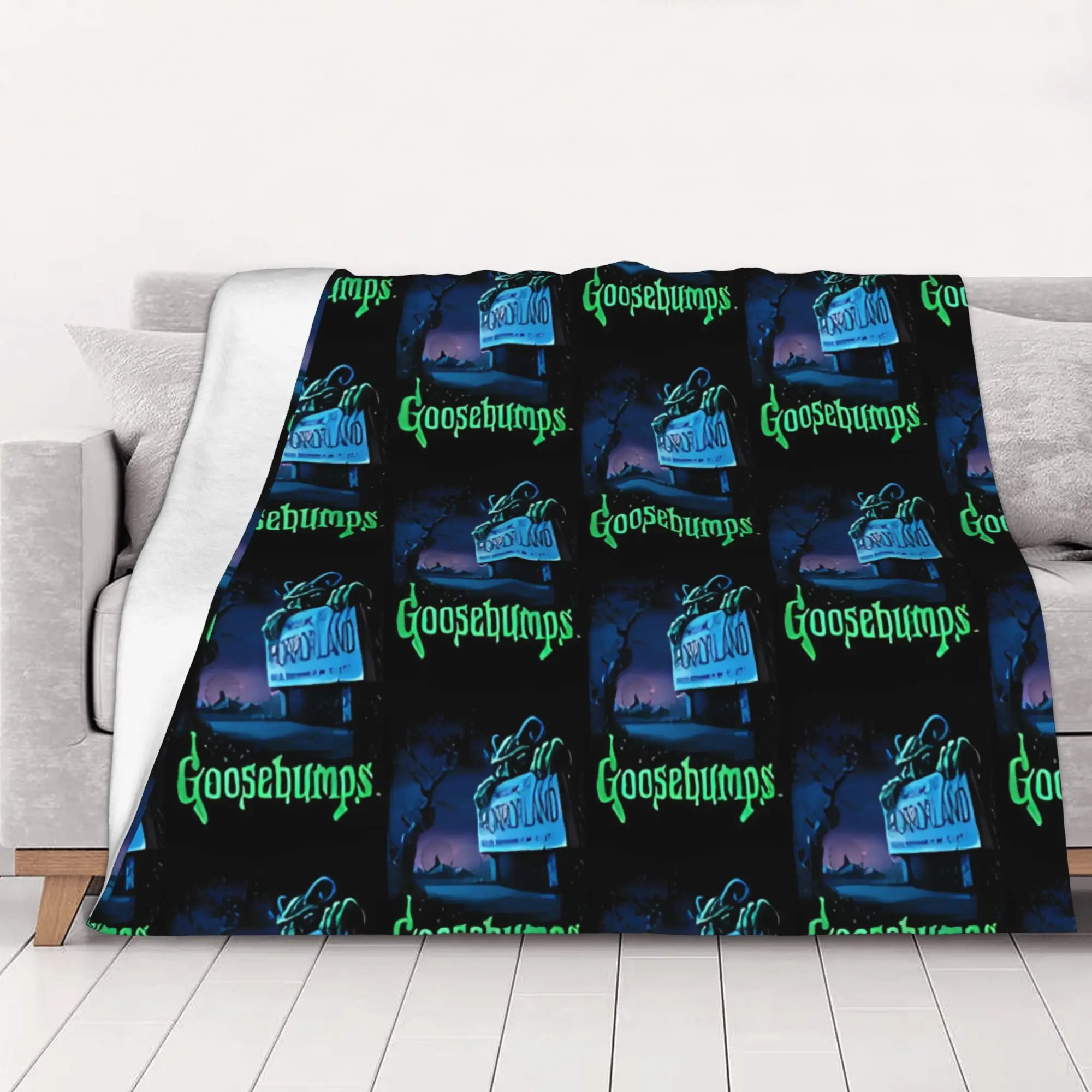 1PC home Cute Room Decor Horrorland Horror Blanket Throw Blanket Goosebumps Novelty Warm Blanket All Season
