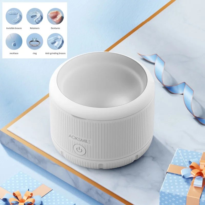 New 150ml 45khz 20w Ultrasonic UV Dental Cleaner Dental Dentures Orthotics Ultrasonic Denture Cleaner Mouth Guard