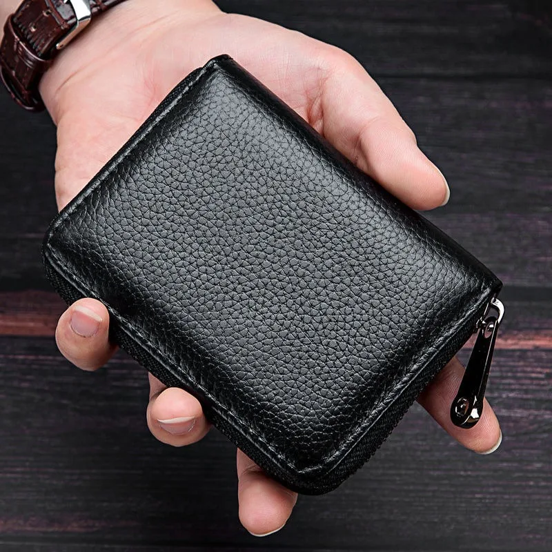 New Leather Function 9/18 Bits Card Case Purse Business Card Holder Men Women Credit Bus Card Bag ID Business Coin Money Wallet