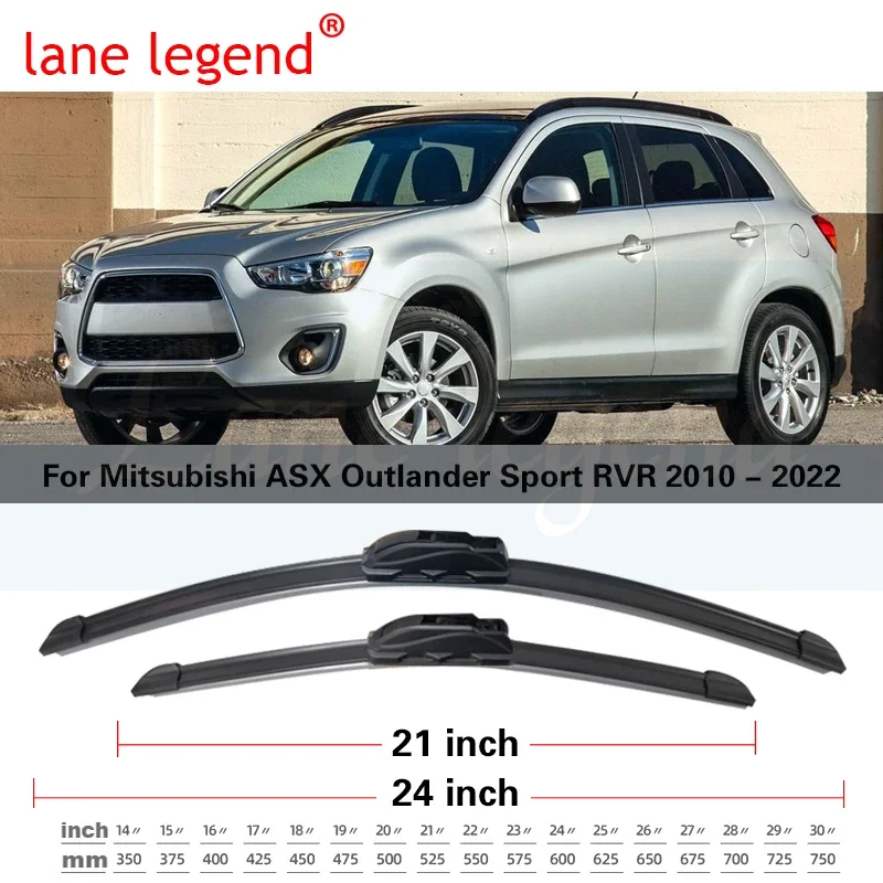 Car Wiper Front & Rear Wiper Blades Set For Mitsubishi ASX Outlander Sport RVR 2010 - 2022 Windshield Windscreen 24\