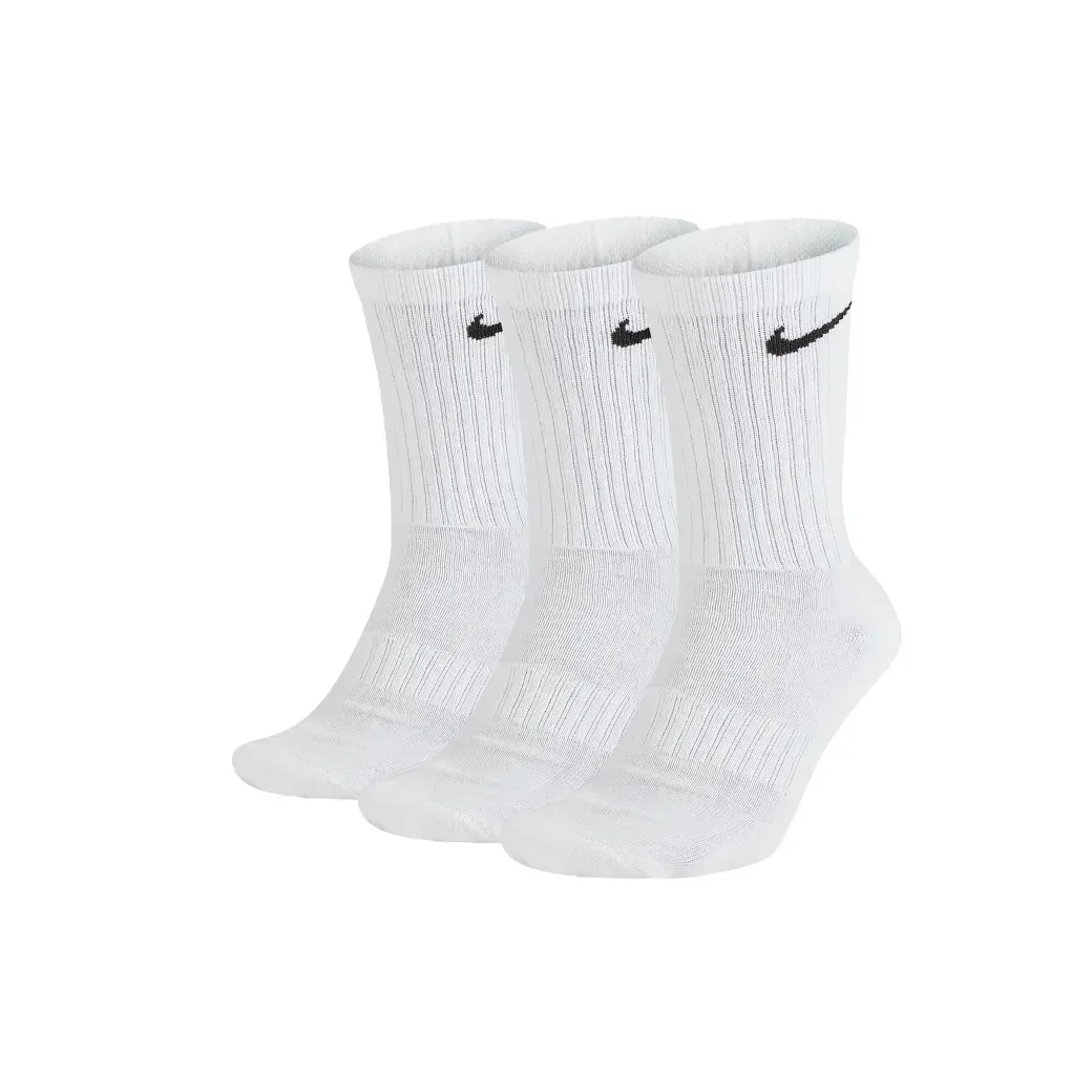 Nike  EVERYDAY CUSH CREW 3PR Long Mid Calf Quick Dry Towel Socks 3 Pairs Fall/Winter Comfortable and Soft