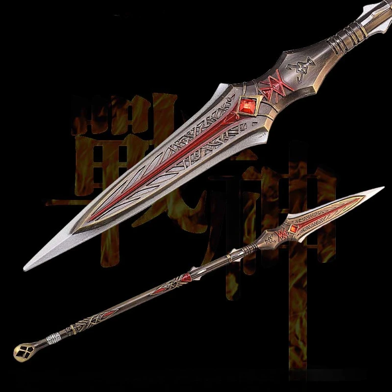 35cm Draupnir Spear Game Peripherals God of War Spear All Metal Samurai Swords Weapon Model Toys Collection Home Ornaments Gifts