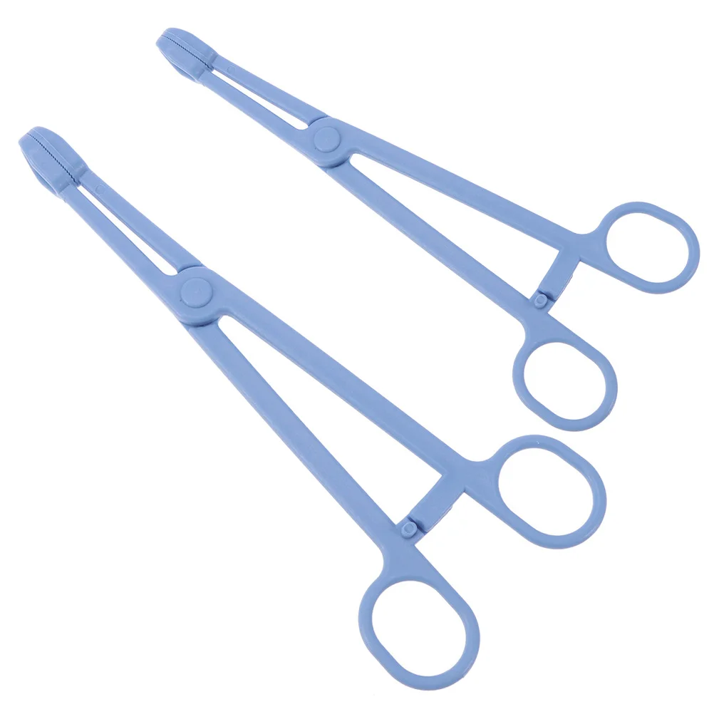 2Pcs Pet Poop Cleaning Tongs Reptile Waste Picker Tool with Tooth Groove Design Strong Tension Springs for Tortoise Hamster