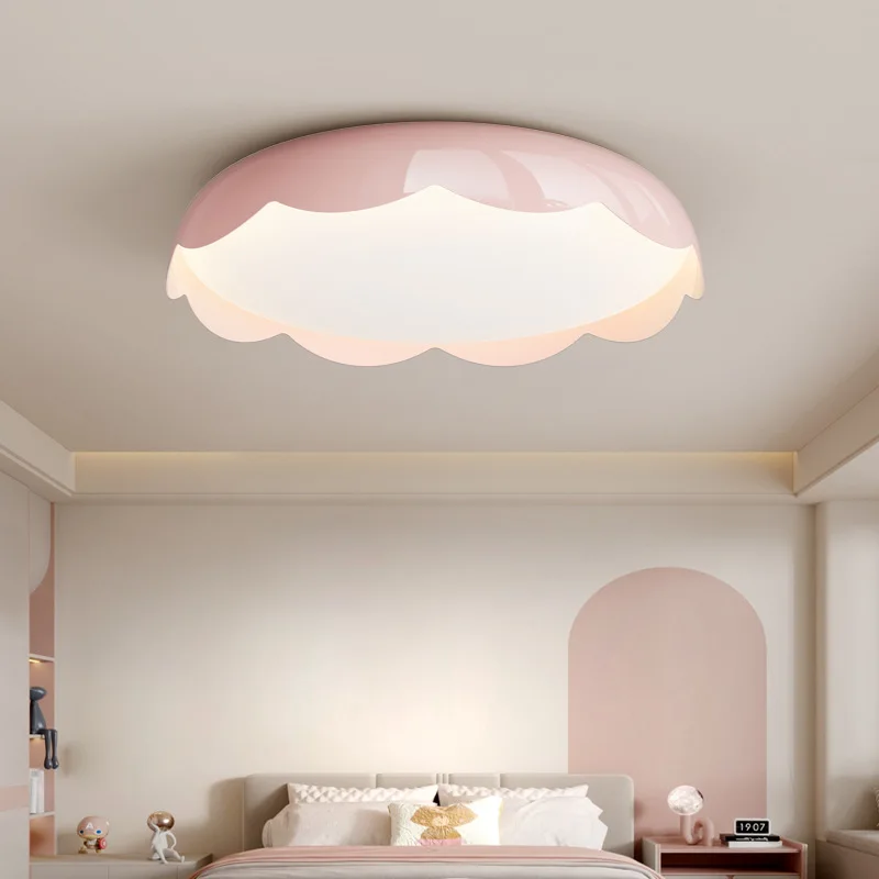 Designer Children's Bedroom LED Home Ceiling Lights Cream Style Eggshell Princess Room Master Bedroom Ceiling Lamps Luminaires